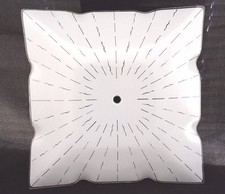 14" SQUARE Glass CEILING Light Fixture SHADE Starburst Vintage MCM NEW 0409-6