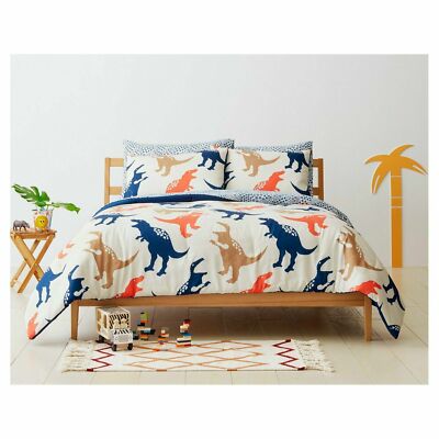 Pillowfort Jurassic Jams Dinosaur PIECE Comforter Set FULL QUEEN DINO  BLUE BOY