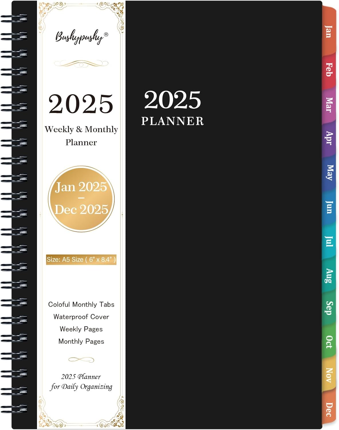 2025 Planner - 2025 Planner Weekly and Monthly, JAN - DEC 2025, Calendar Planner