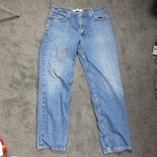 Levis Jeans Mens 36 X 34 Blue 550 Denim Relaxed Distressed Grunge Workwear