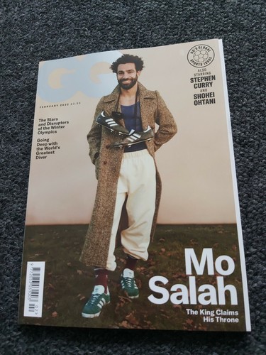 Gq Magazine Feb 2022 Mo Salah Liverpool Football Club (Travel size edition)