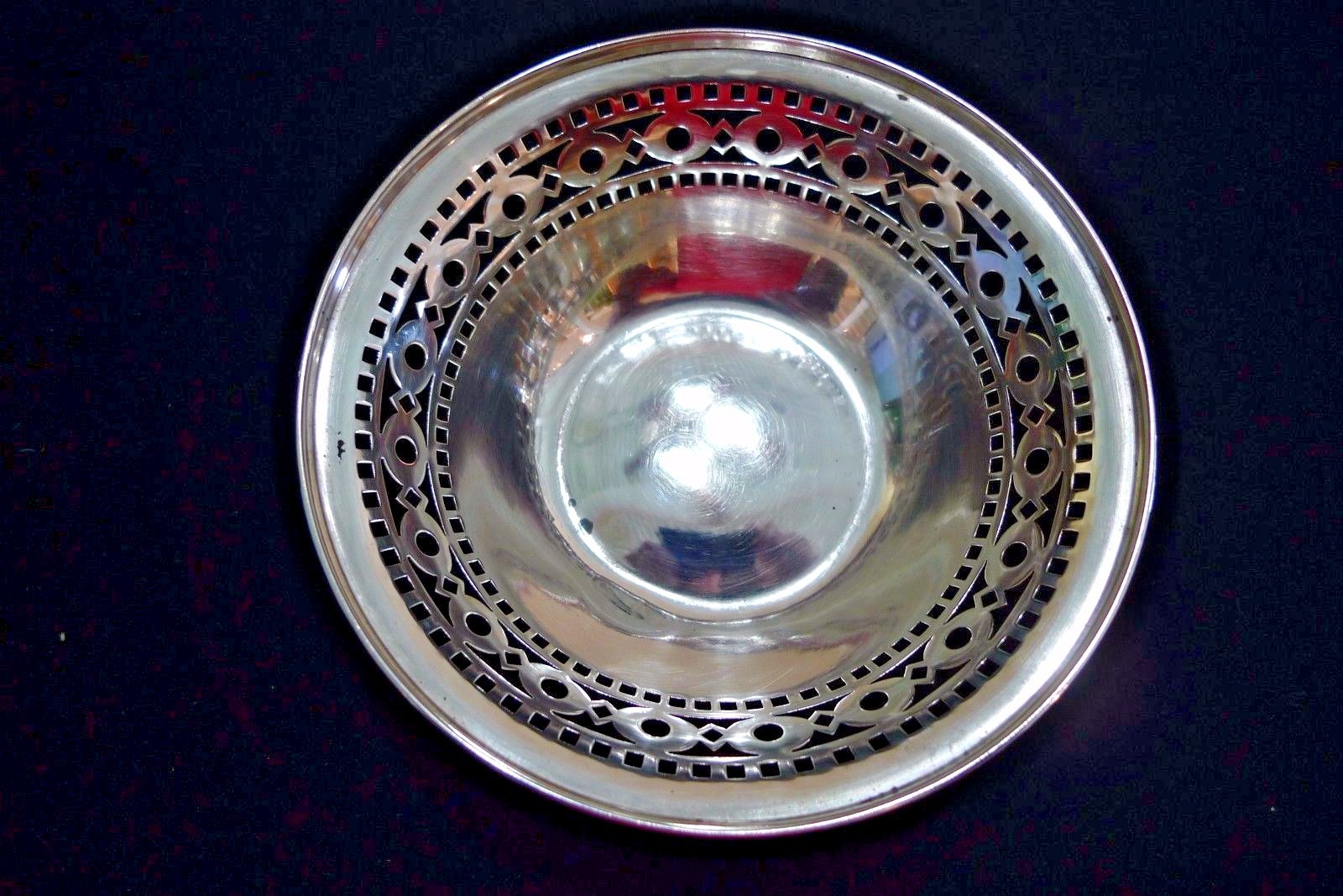 VINTAGE STERLING SILVER PIERCED CANDY DISH "SIMPSON, HALL & MILLER