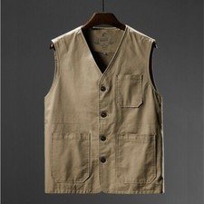 Giubbotto Da Uomo Con Tasche Cargo Combat Cacciatore Senza Maniche Taglia Plus