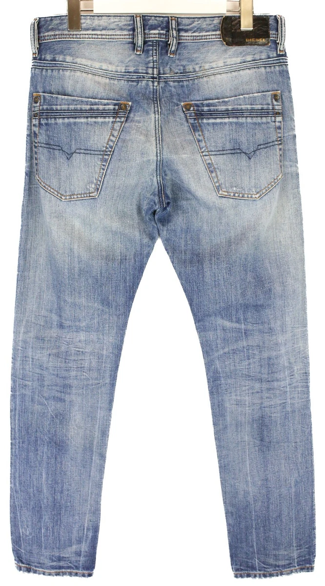 Diesel Krayver Regular Slim Carrot 0831I Hommes Jeans W31 L32 Dechire Delave eBay