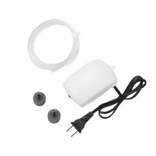 Aquarium Fish Tank Silent Air Pump 2 Air Bubble Disk Stone Hydroponic Oxygen