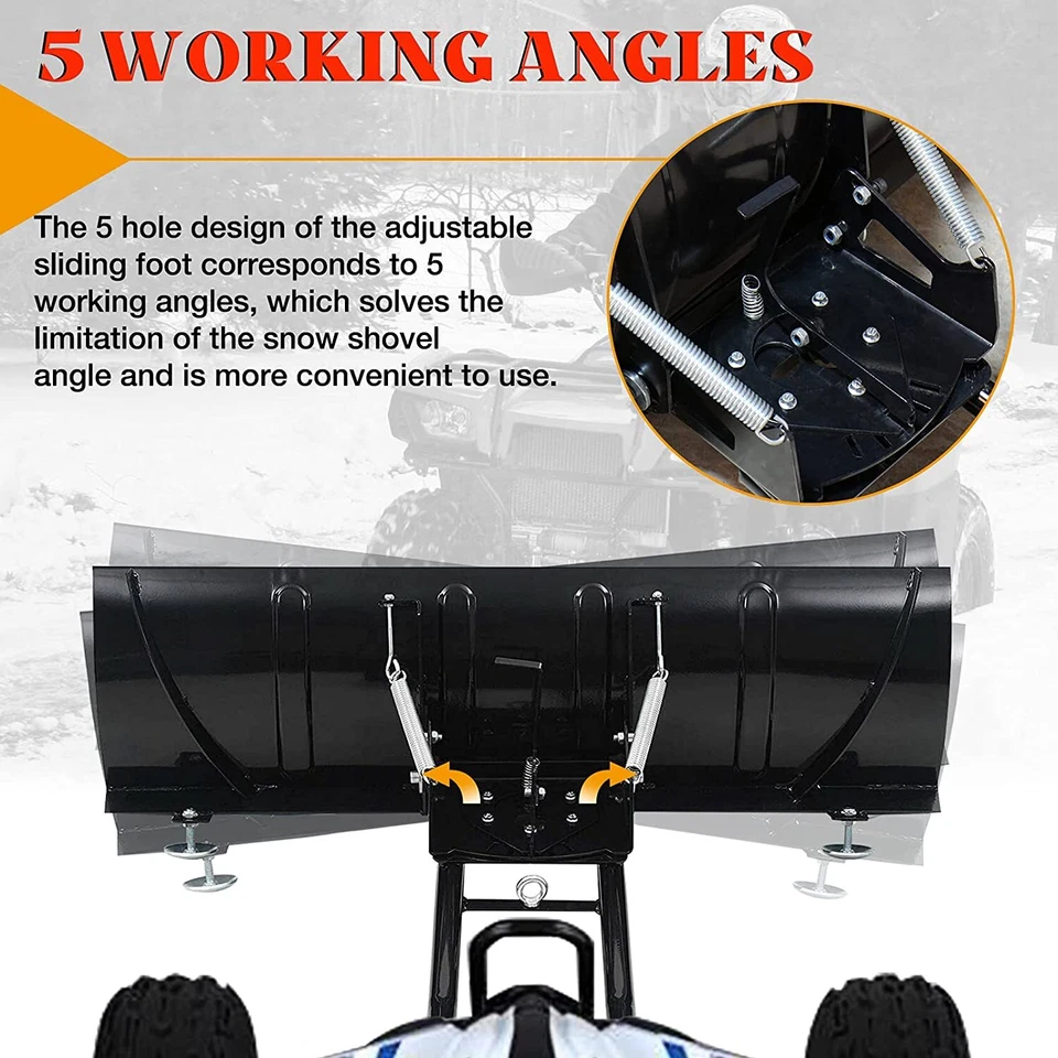 For King Quad 400/450/500/750 Steel Blade ATV UTV 45" inch Snow Plow Kit Pickup - Image 3 of 4