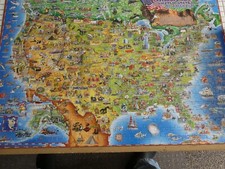 500 piece jig saw puzzle fun map of the united states preassembled 24 x 36