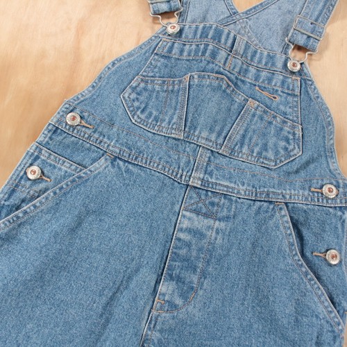 vtg 90s y2k GAP carpenter denim bib overalls girl's youth SMALL 28x21 actual - Picture 3 of 7