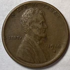 1916-S Lincoln Wheat Cent Extremely Fine XF Coin #9250