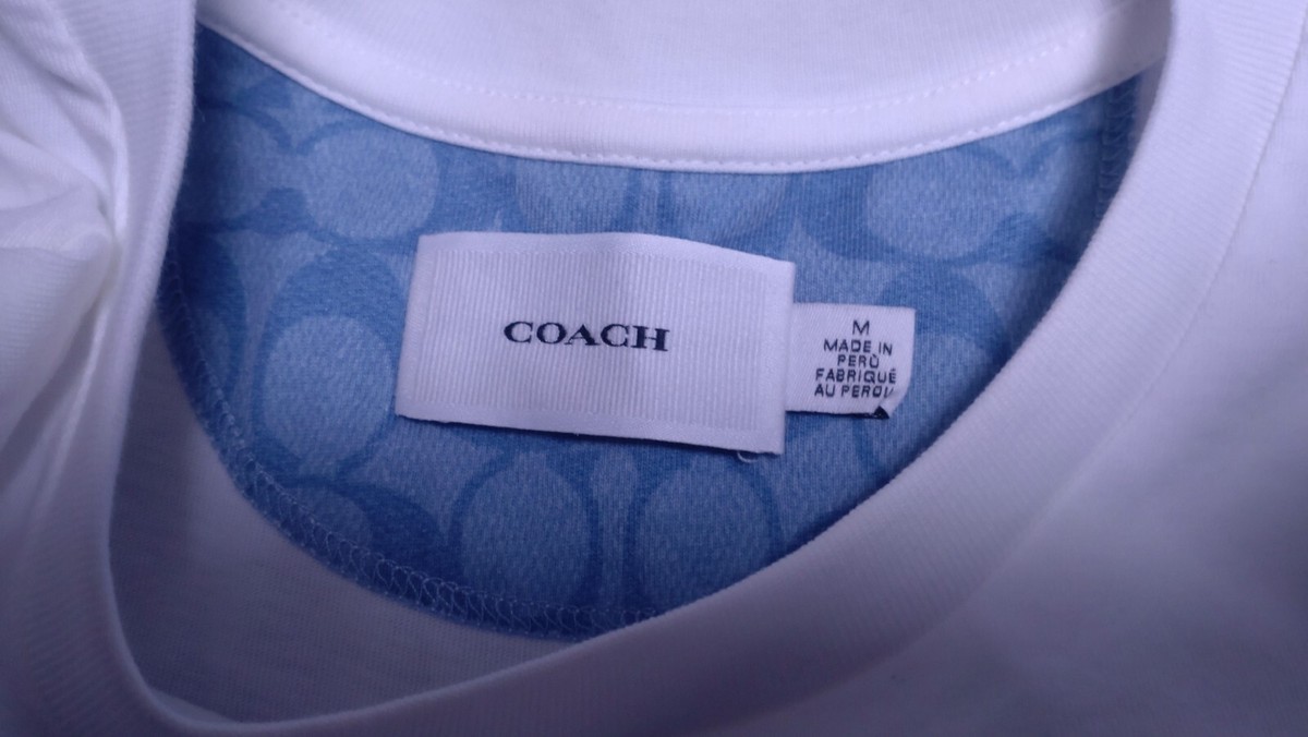 COACH Patchwork Rexy T Shirt In Organic Cotton (C4924) . Size M | eBay