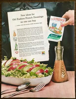 1961 Good Seasons PRINT AD Old Fashion French Dressing Mix New Ideas | eBay