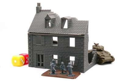 Normandy French House DS-T3 Destroyed (Volume 1) 3D Printed Tabletop Wargaming T