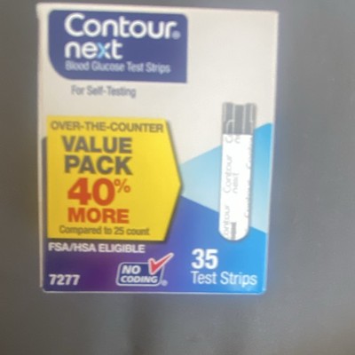 Contour Next Glucose Blood Test Strips, 35 Count, Exp 09/2027