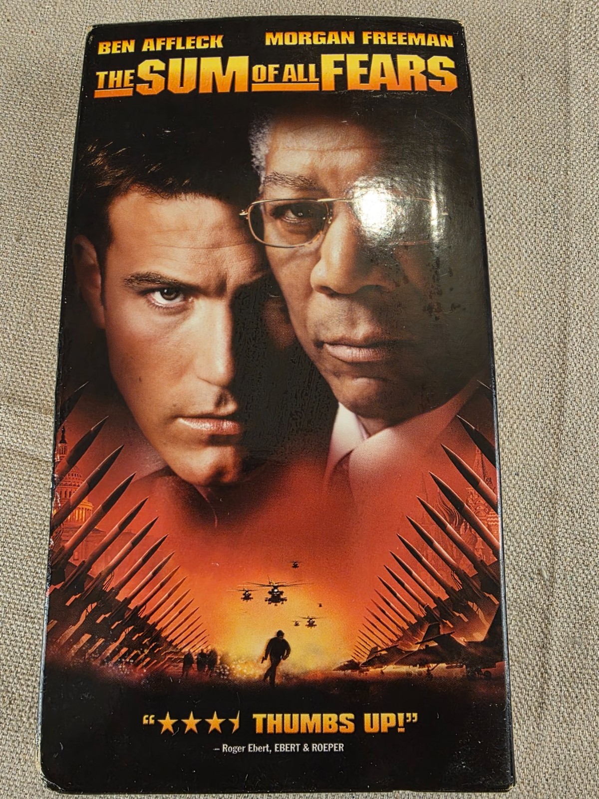 The Sum of All Fears VHS 2002 Ben Affleck Morgan Freeman Movie