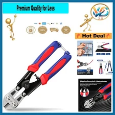 Mini Bolt Cutter 8-inch Heavy Duty Wire Cable Snips Aluminum Steel Ergonomic ...