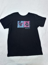 RVCA Hawaii Black T-shirt Mens Size L VA Palm Tree Box Graphic