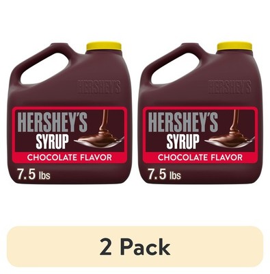 (2 pack) Hershey's Chocolate Flavored Syrup, Bulk Jug 7 lb 8 oz