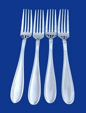 Cambridge EVANSTON Stainless, Flatware Glossy - Set of 4 Dinner Forks 8"