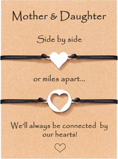 Matching Mother-Daughter Heart Bracelets - Ideal Gifts for Any Occasion