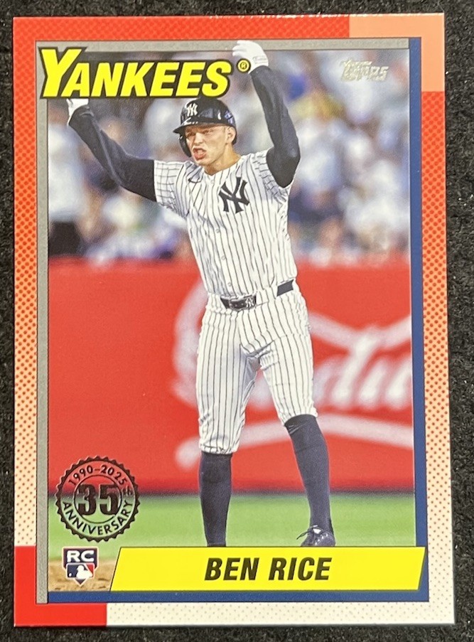 2025 Topps 1990 Topps Baseball T90-19 - Ben Rice - RC - Yankees - Insert
