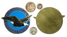 Pratt & Whitney Aircraft Dependable Engines Metal Engine Badge Flying Eagle Logo