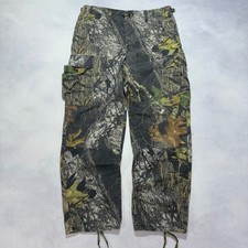 Cabelas Mossy Oak Camo Cargo Pants Men's Medium Button Fly Hunting Outdoor USA