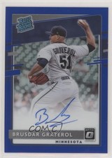 2020 Panini Donruss Optic Blue Prizm 57/75 Brusdar Graterol #RRS-BG Auto c8a