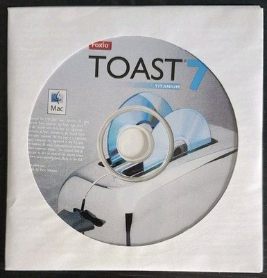 Roxio Toast 6 Titanium Software DVD for Mac OS X with Product Key + Toast 3.8.2