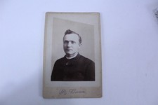 Large CDV Middle Aged Reverend Black & White M Brown Photographer Vintage