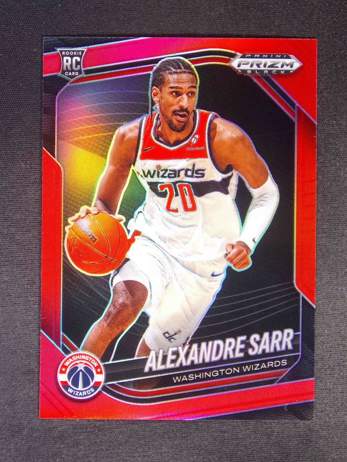 2024-25 Panini Prizm Black Alexandre Sarr #46 RC Rookie Red /299