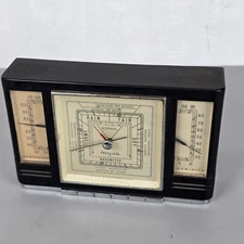 Vintage Airguide Instrument Company Table Top Temperature Humidity Barometer