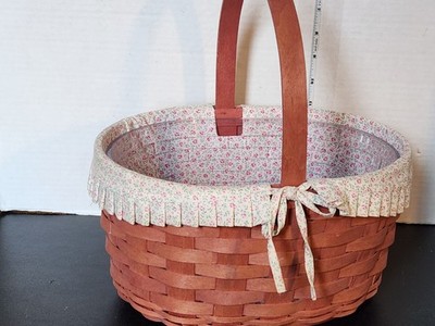 Longaberger 2008 Redwood Color Oval Spring Basket Liner and Protector