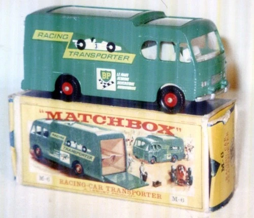 Vintage Matchbox Racing Car Transport Vehicle Truck with Box M-6 King Size 1966