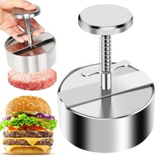 Hamburger Press Patty Maker Acciaio Inox Antiaderente Burger Diametro 8 cm
