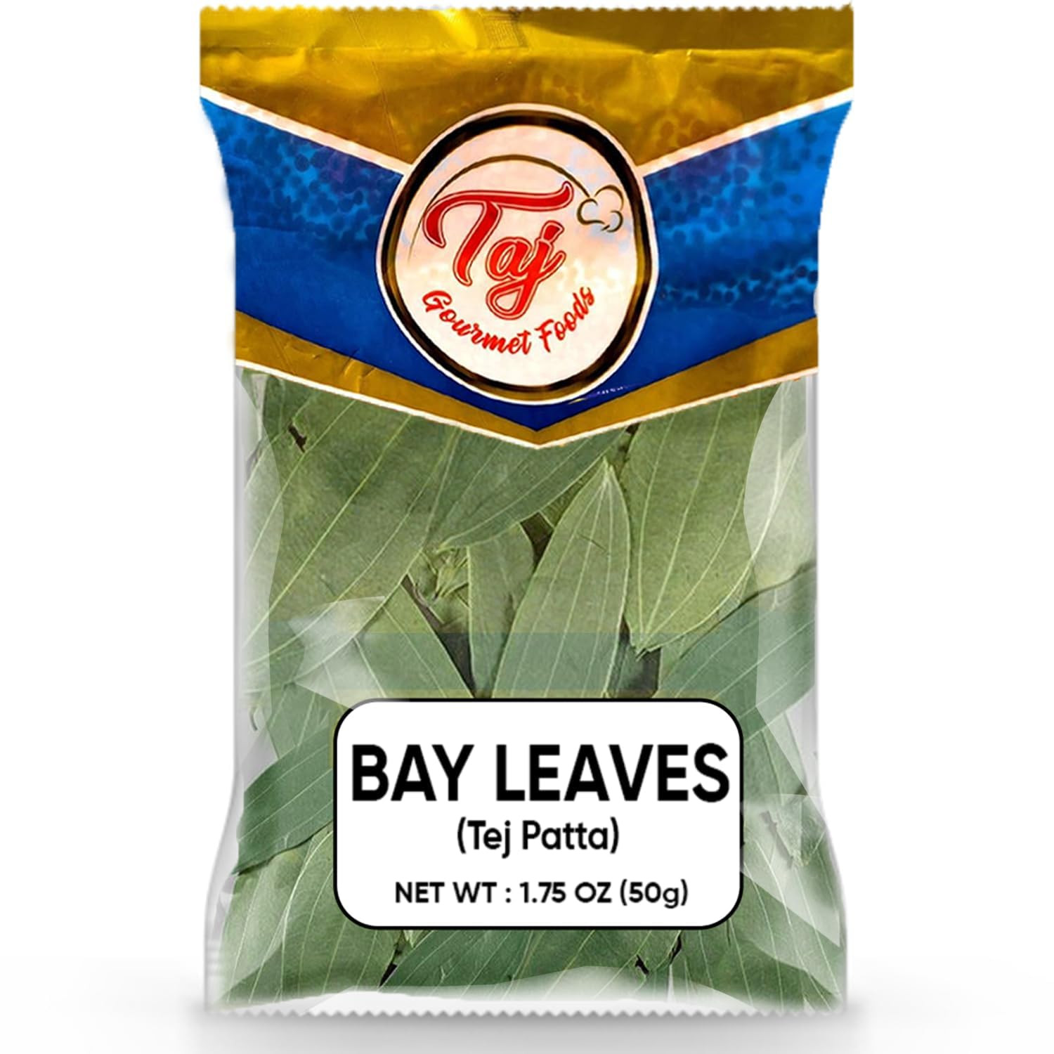 TAJ Bay Leaves, Large Whole Bay Leaf (Tej Patta), 1.75Oz (50G)