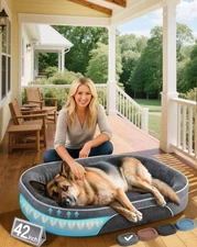 OhGeni Orthopedic Big Dog Couch Pet Sofas X-Large Sized Cat Beds with Comfort...