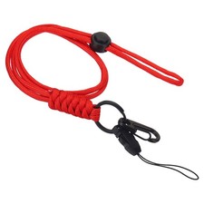 Neck Lanyard Hook Badge Lanyards Adjustable Strap Keychain Red