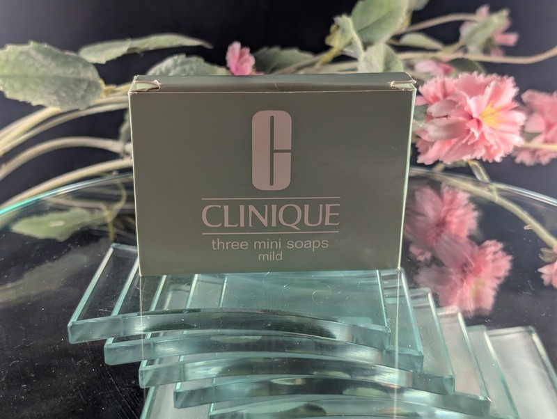 Clinique 3 Piece Mini Facial Soap Set Mild Travel Size Little .5 Oz