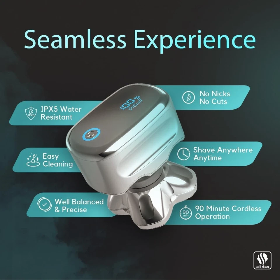 Skull Shaver Pitbull Platinum Pro Head Shaver Kit for Men Wet/Dry PBP4-8700 - Image 4 of 4