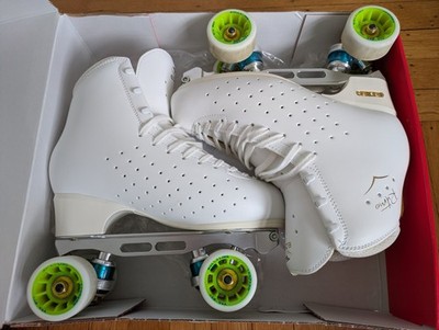 Edea Ritmo Artistic Roller Skates, white, size 265 or ~Womens 9