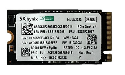 SK Hynix BC901 256GB M.2 2242 PCIe Gen4 x4 NVMe 42mm SSD OEM