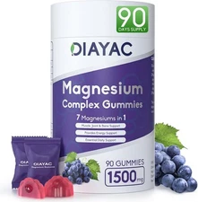 Magnesium Complex Gummies, Individually Packaged,7 Magnesium in 1, 90 Counts