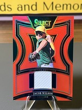 2025 Panini Select - Selective Swatches Jacob Wilson #SS-JW Red Prizm /99 (MEM,