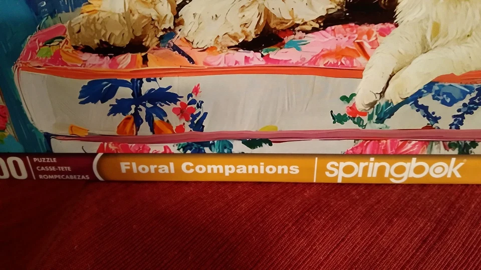 500PC SPRINGBOK PUZZLE--FLORAL COMPANIONS--COMPLETE 2025 RELEASE - Image 2 of 3