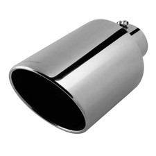 4 To 10 Exhaust Tip Mirror Polished 4 Inch Inlet 10 Inch 4x10x18 Silver