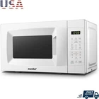 700W Microwave Oven W/ Child Lock Mute Function Easy One-Touch Cooking Eco Mode