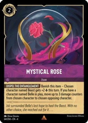 x1 Mystical Rose - 64/204 - Rare - Cold Foil Lorcana DLC04 Ursula's Return M/NM