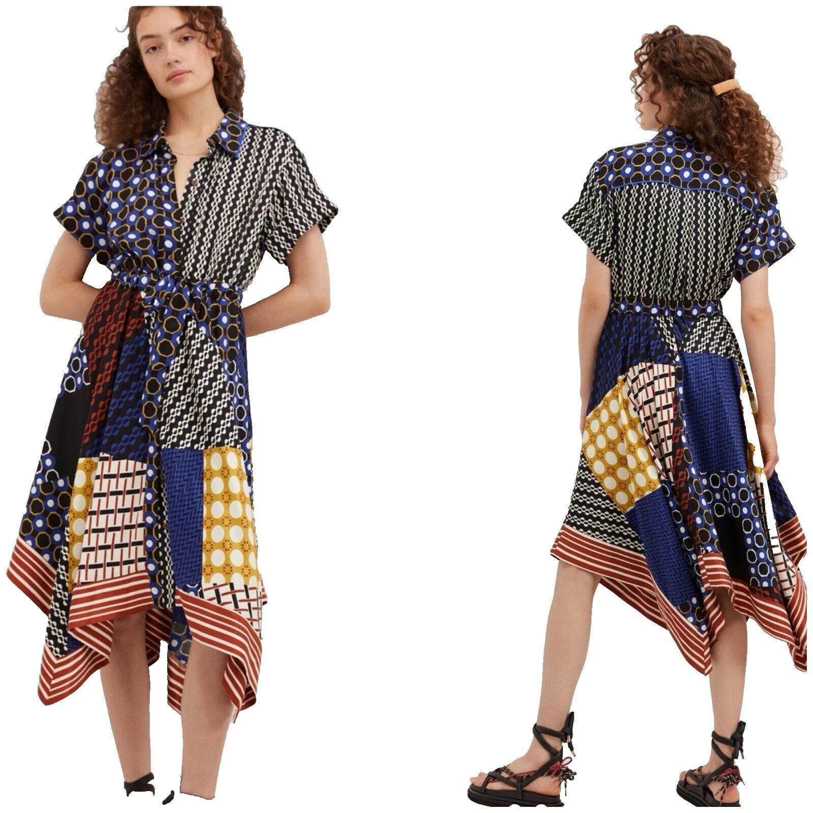 Vestidos de camisa geométrica Anthropologie