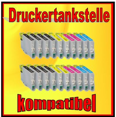 20x Patrone für EPSON STYLUS C86 Photo CX3500 CX3600 ersetzt T0441-T0444 T0445