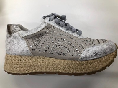 sneakers with silver bottom